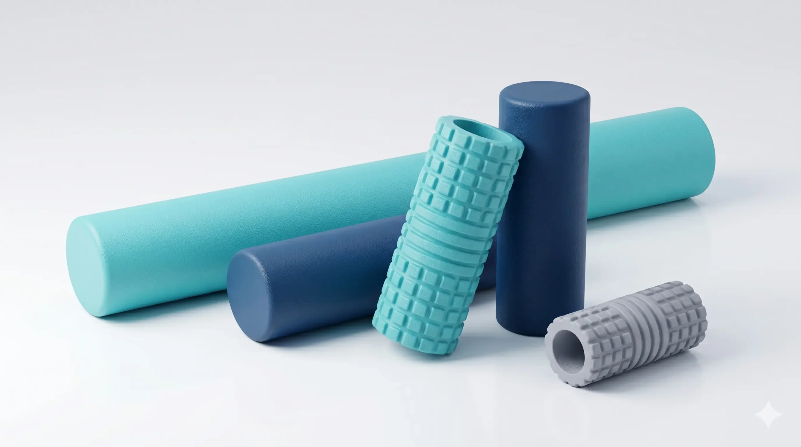 Tipos de foam roller: compacto, largo, mini y texturizado