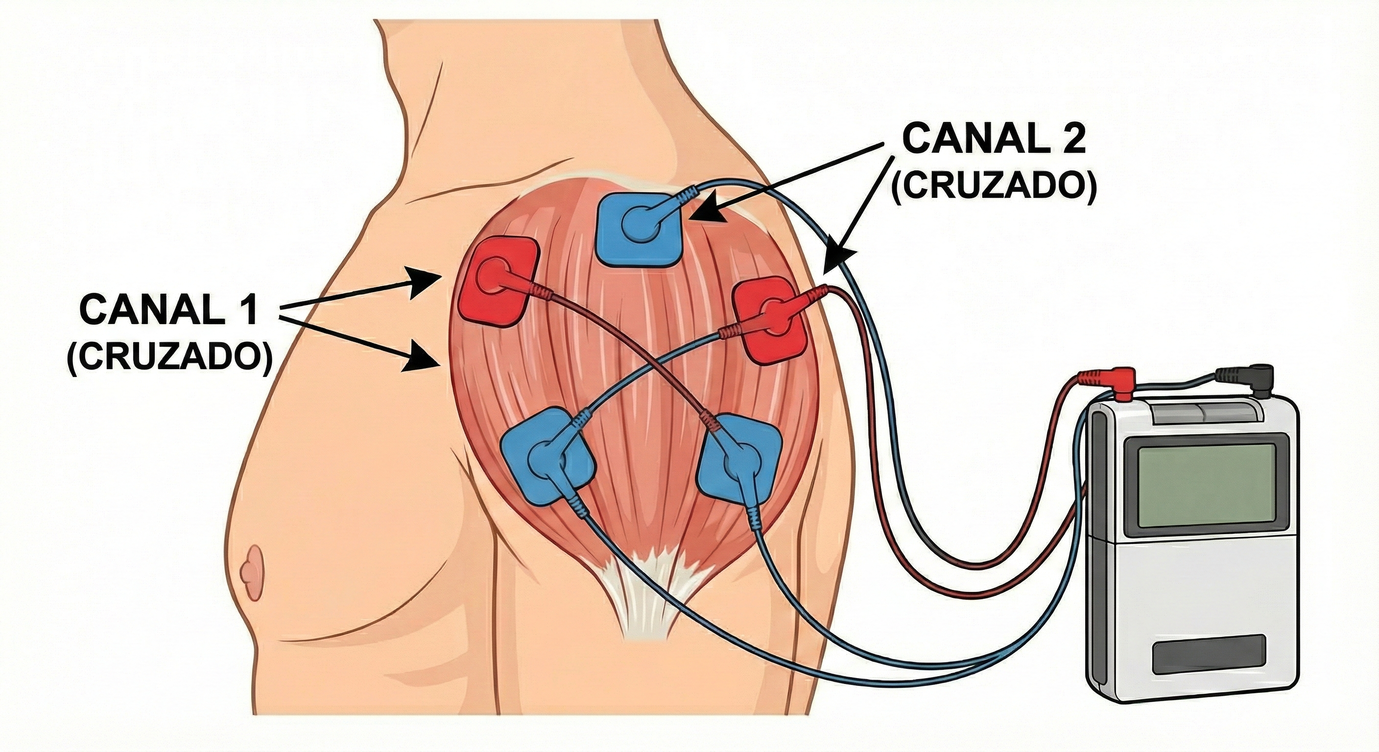 Colocación TENS en articulación acromioclavicular