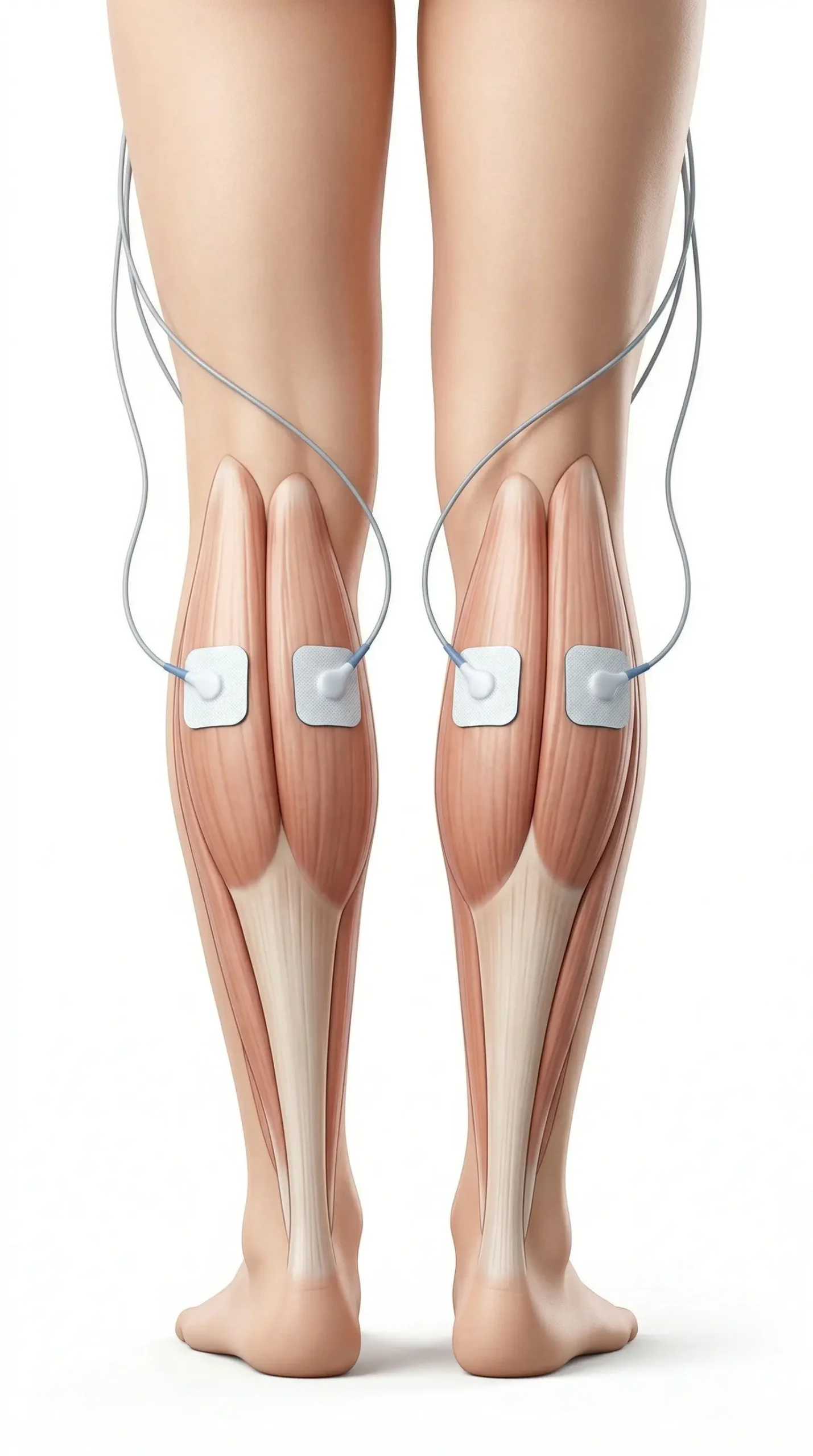 Cómo colocar TENS en gemelos y pantorrilla con electrodos en la parte posterior de la pierna
