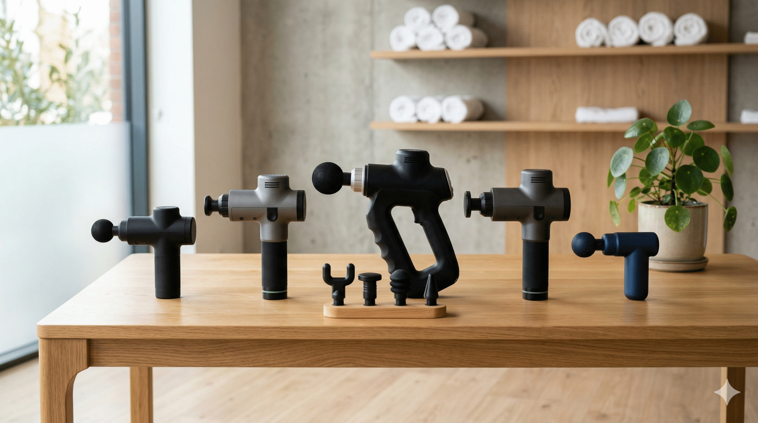 Uso de pistola de masaje después de entrenar