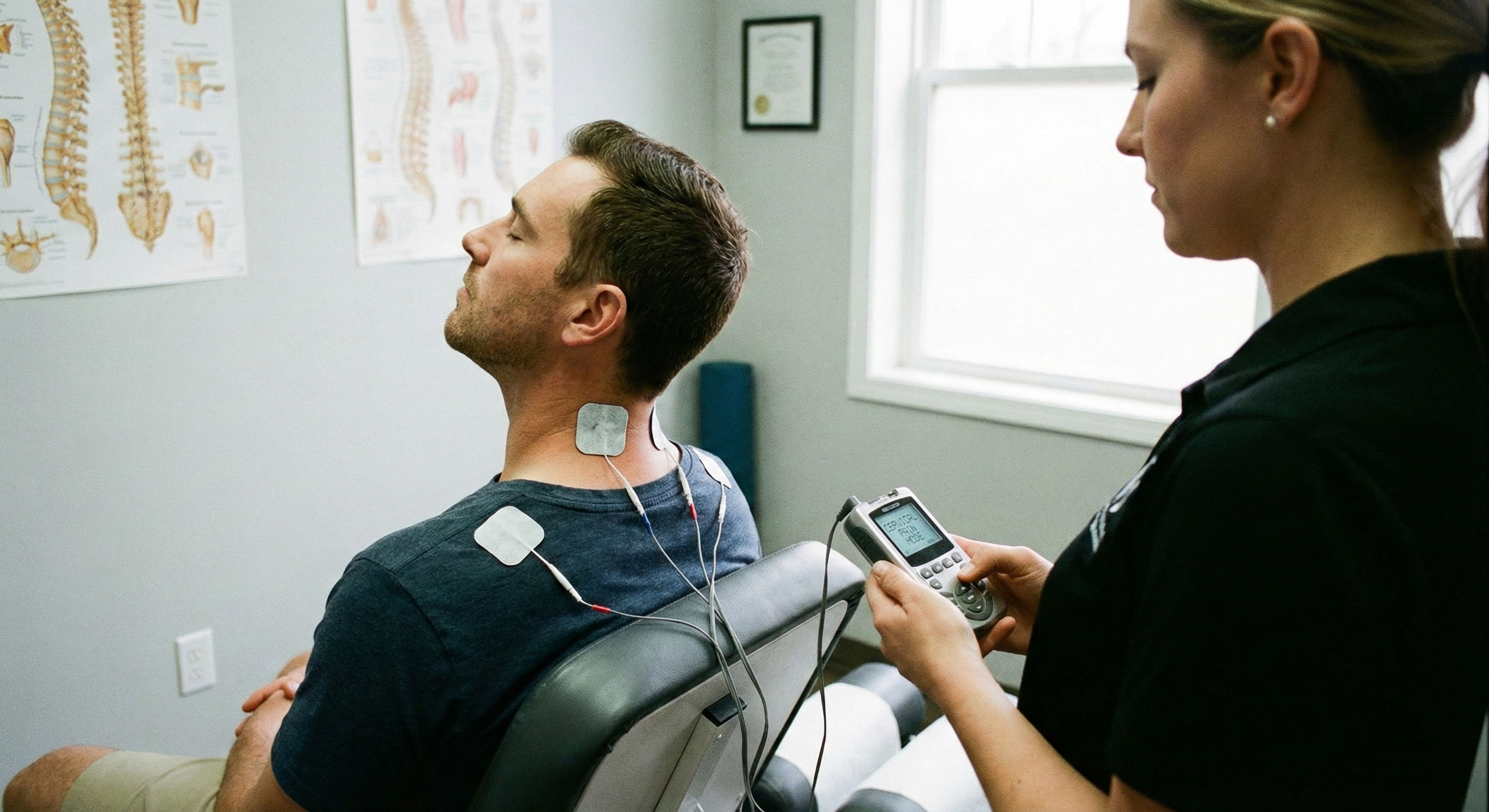 Referencia visual de colocación de electrodos (imagen ilustrativa)