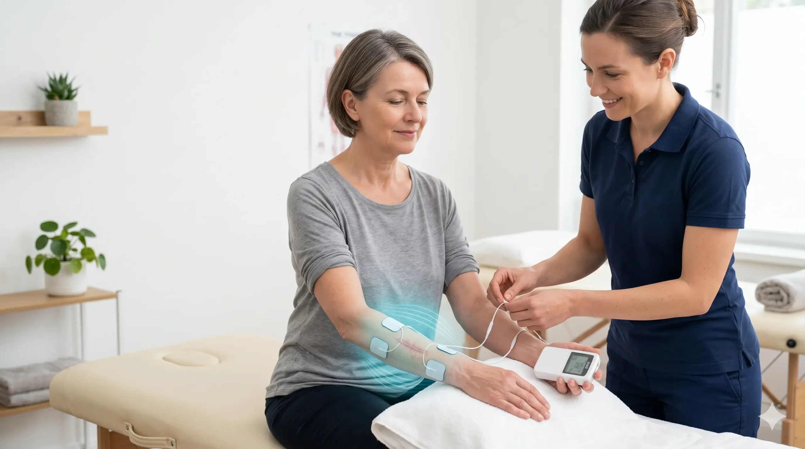 TENS para el dolor de cicatriz: colocación de electrodos alrededor de la cicatriz