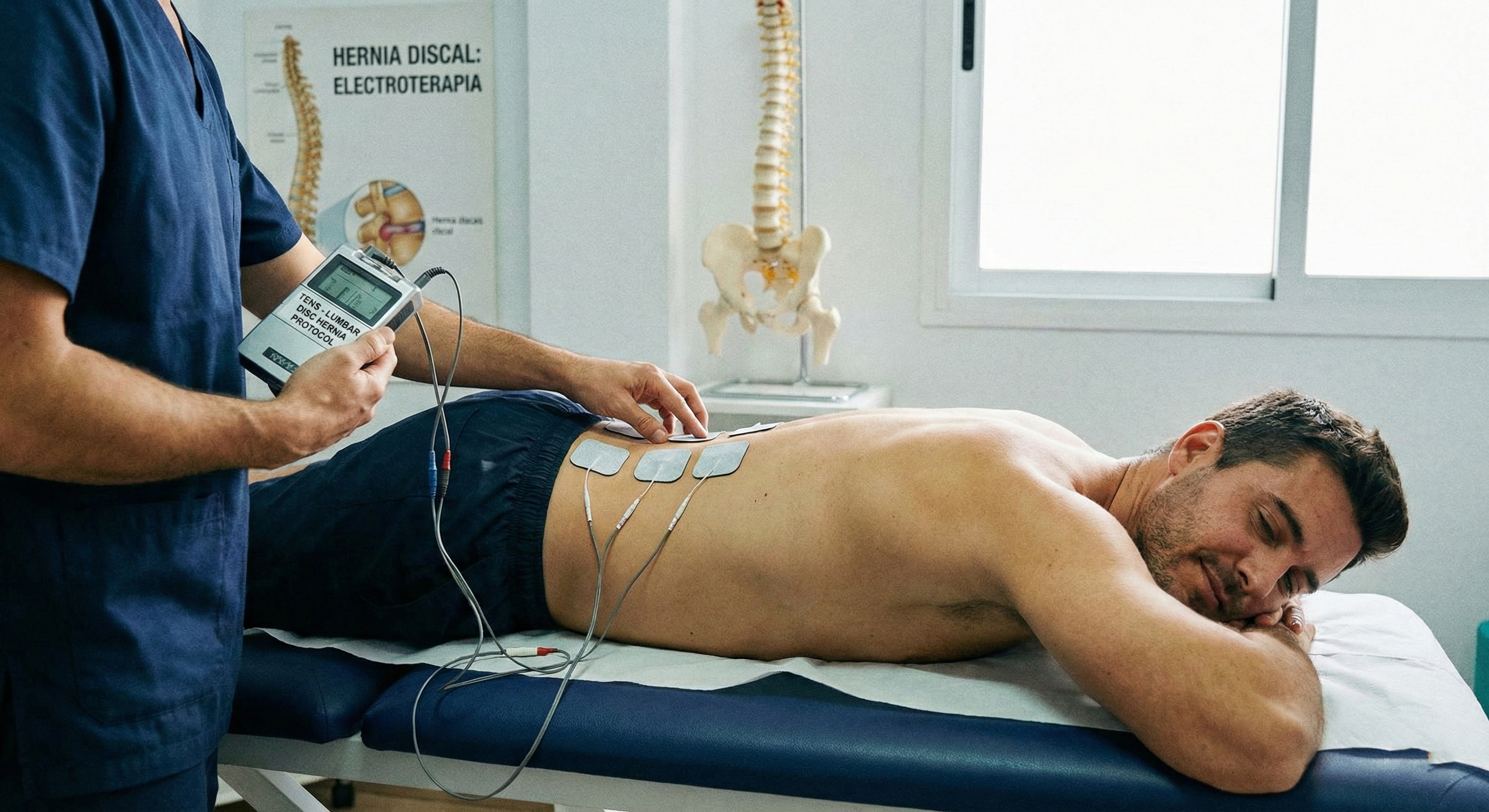Referencia visual TENS en dolor por hernia discal