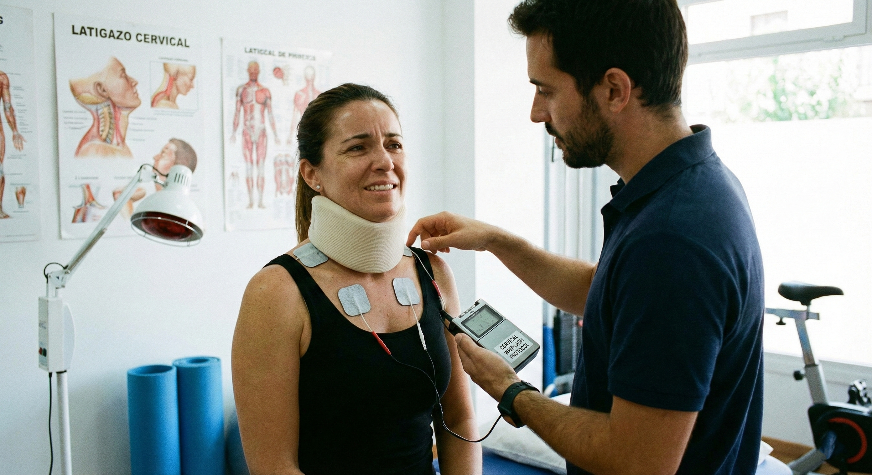 Referencia visual de TENS en latigazo cervical
