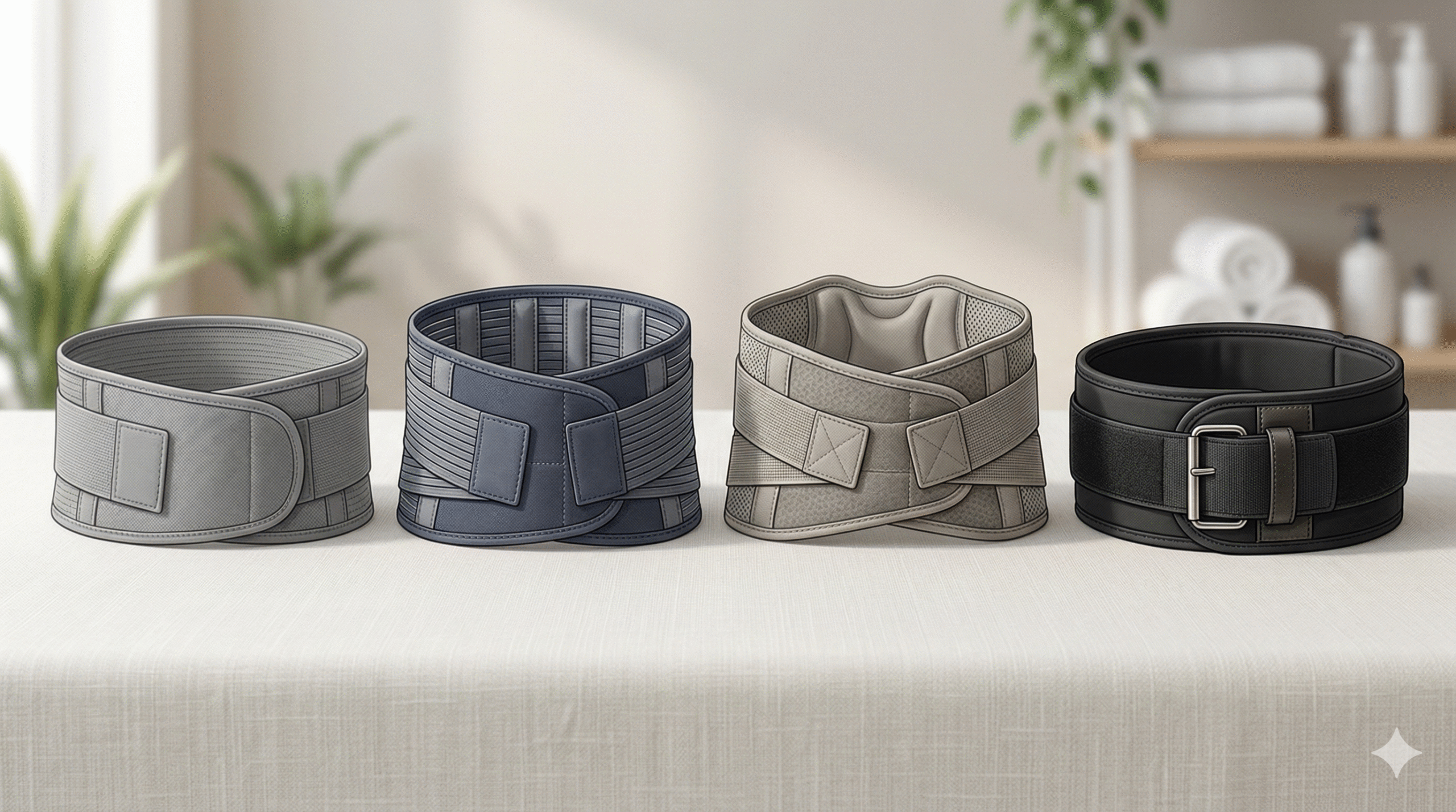 Tipos de fajas lumbares en una guía visual de clasificación