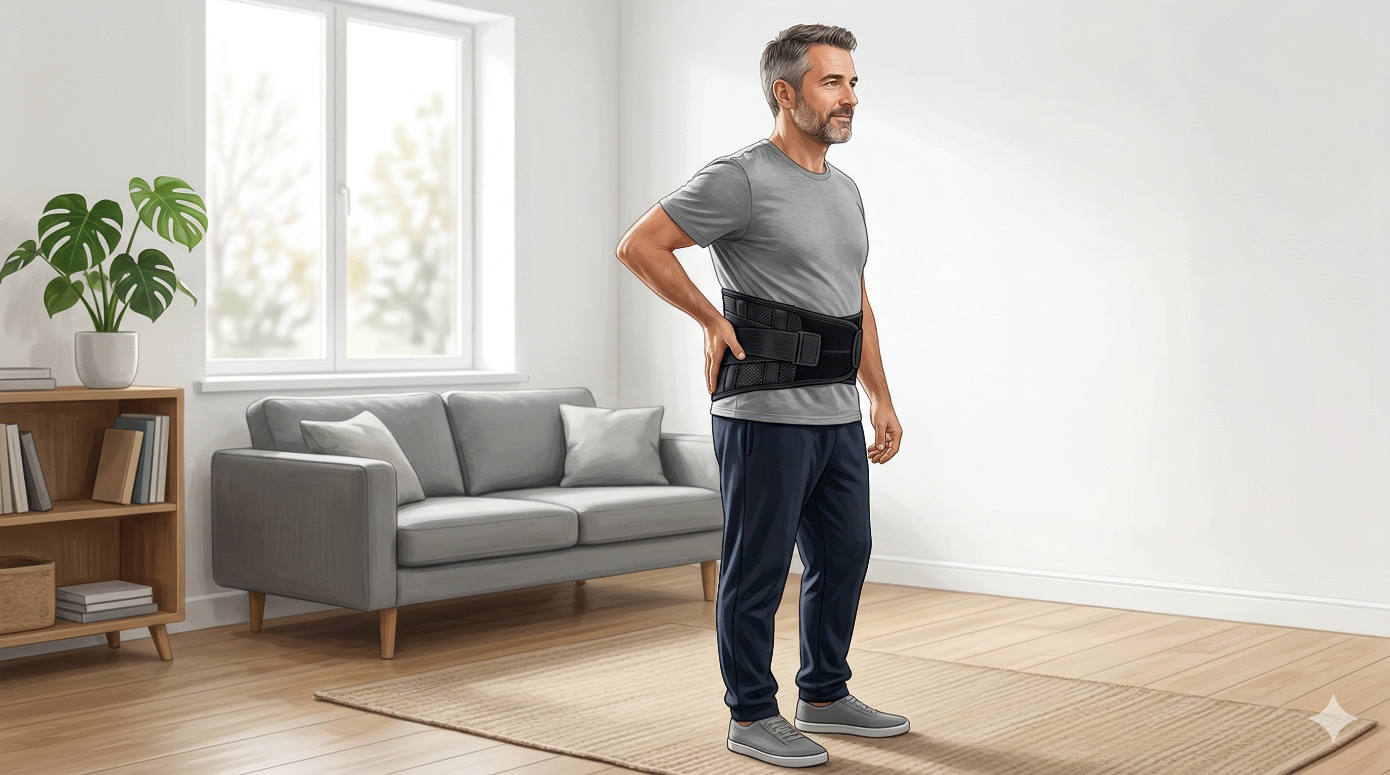 Faja lumbar para contractura en lumbares como apoyo temporal