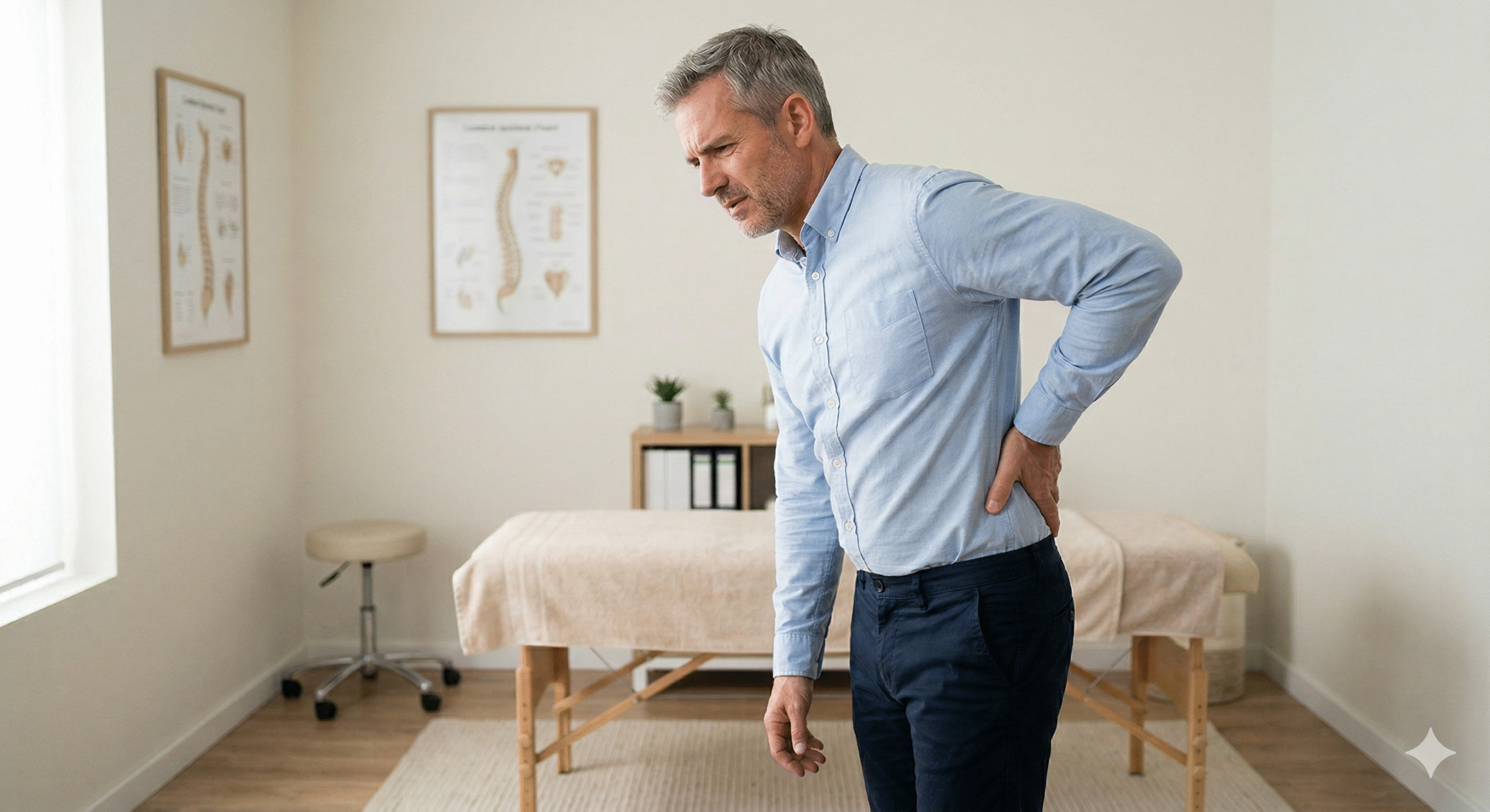 Contractura en lumbares con faja lumbar como apoyo temporal