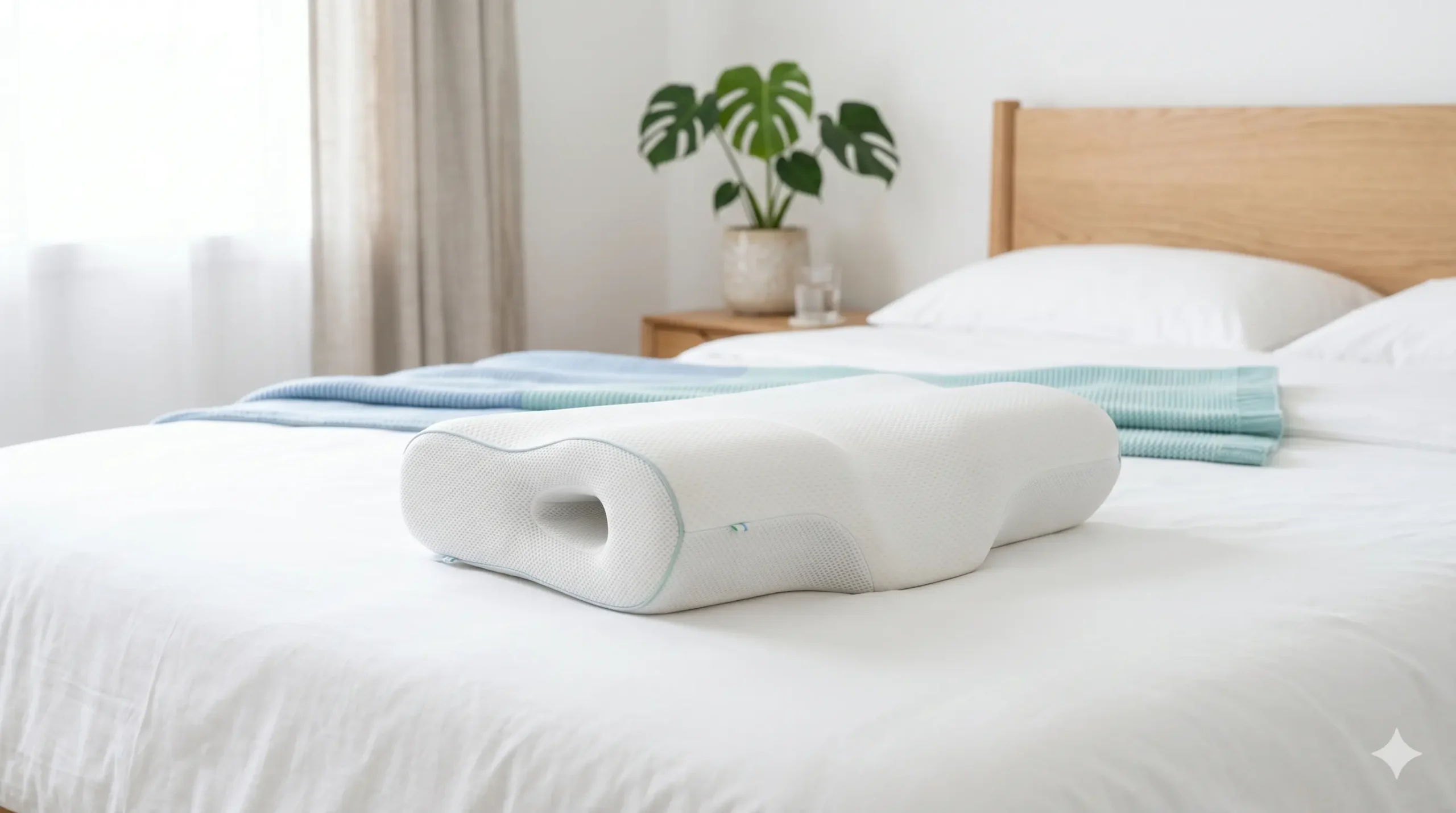 Almohada cervical con hueco para brazo y hombro
