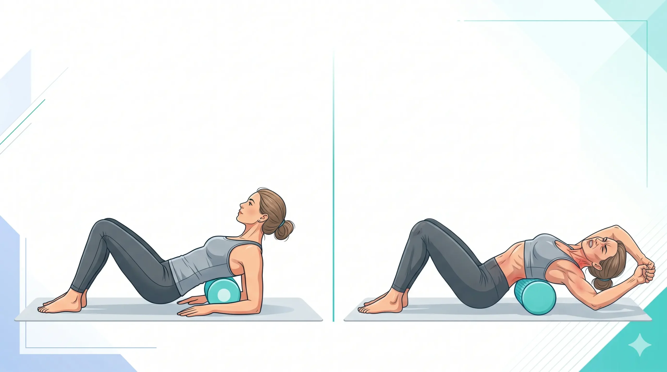 Cómo no usar el foam roller en la espalda