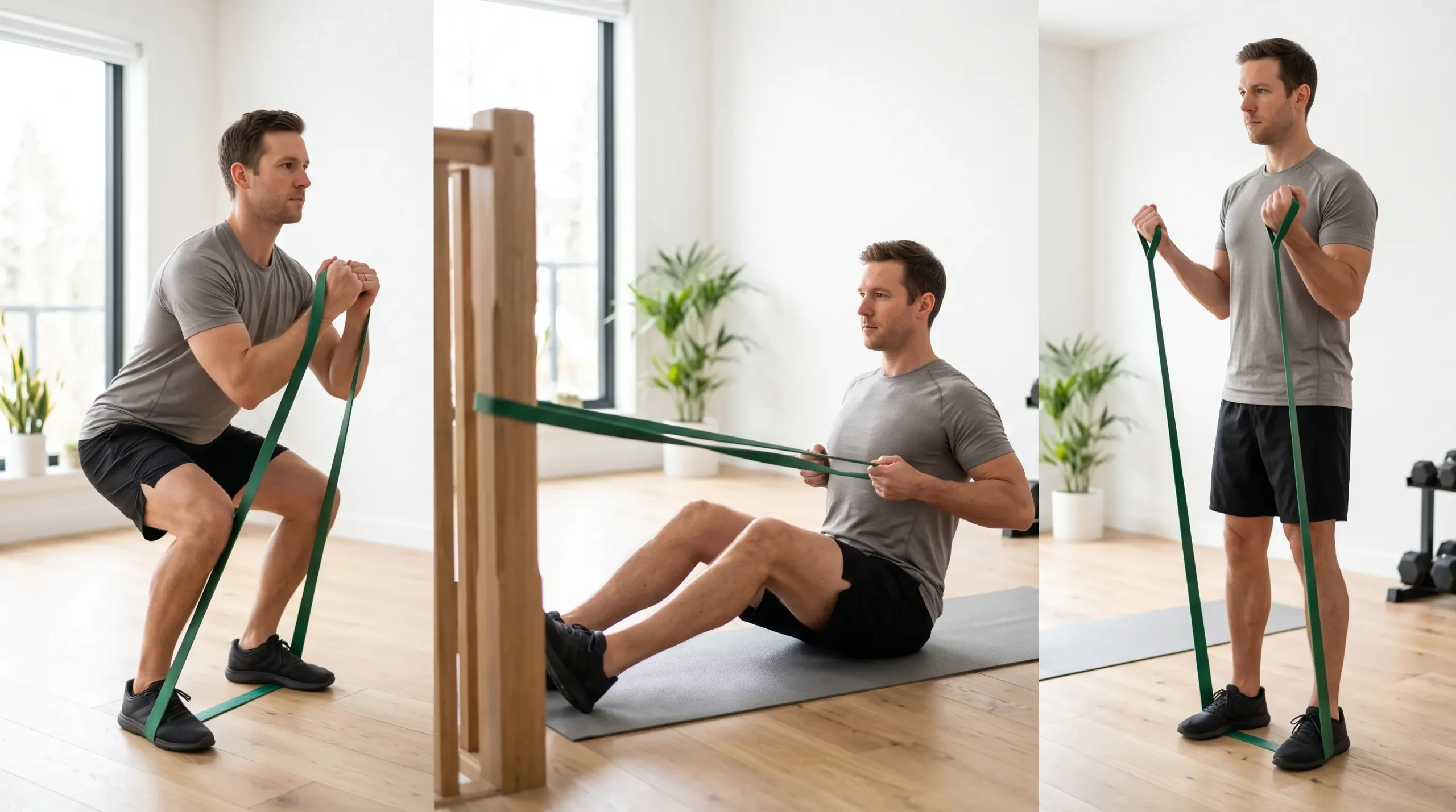 Ejercicios con bandas elásticas para entrenar la espalda en casa
