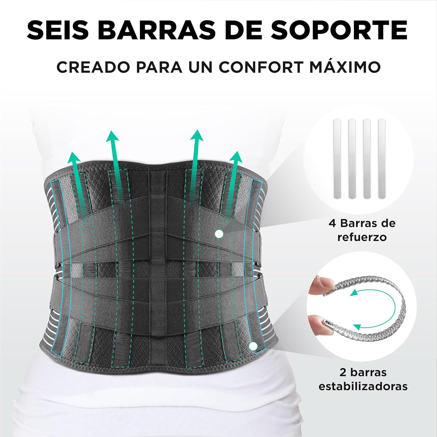 Vitalbak faja lumbar detalle de soporte