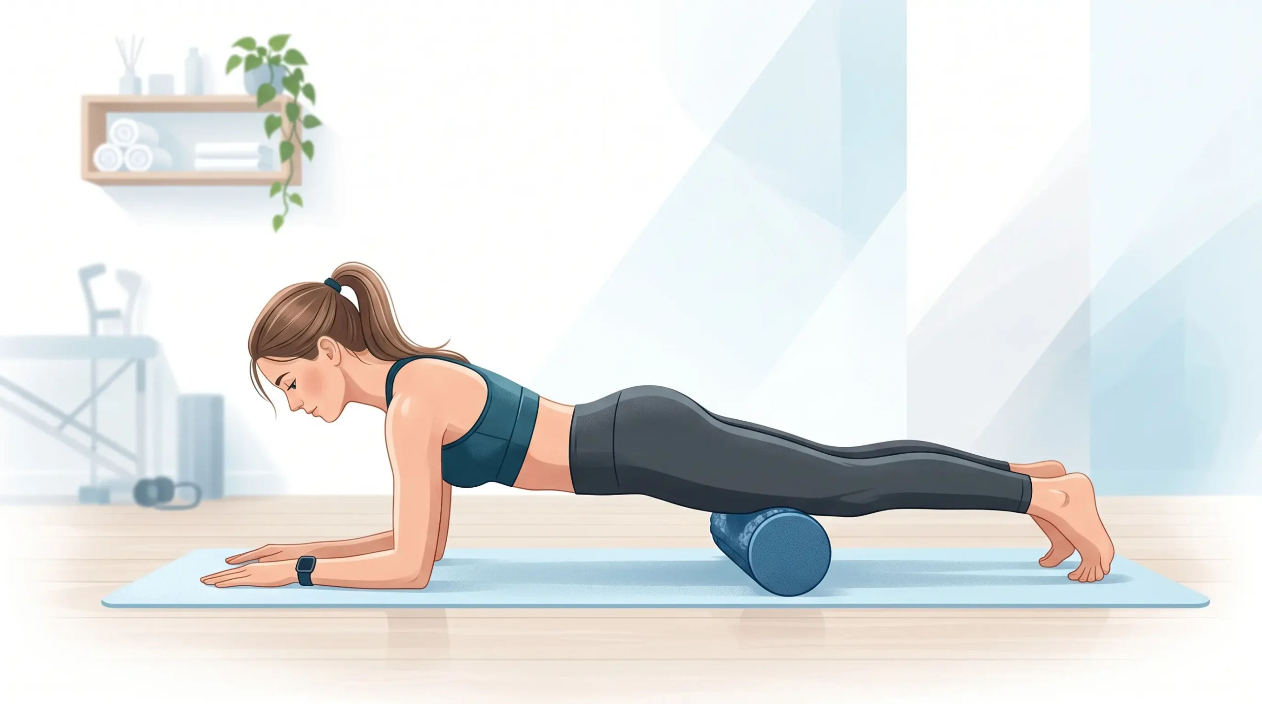 Foam roller en cuádriceps