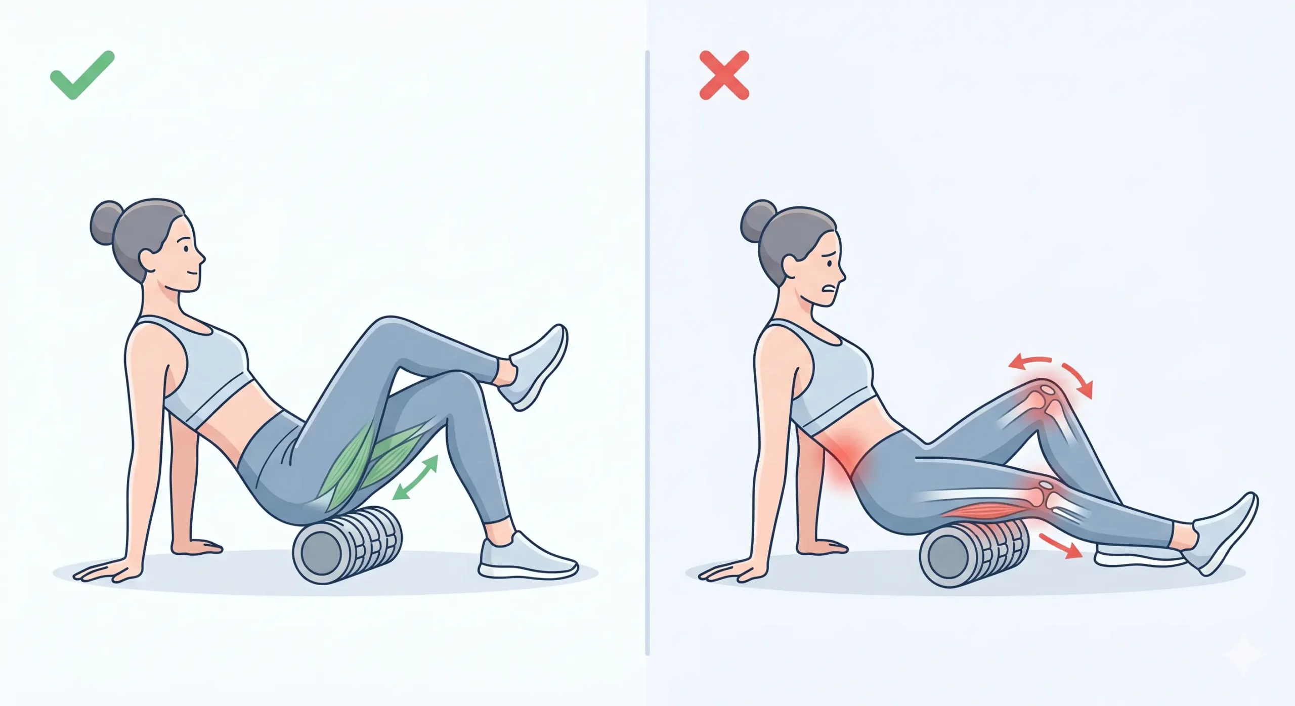 Errores frecuentes al usar foam roller