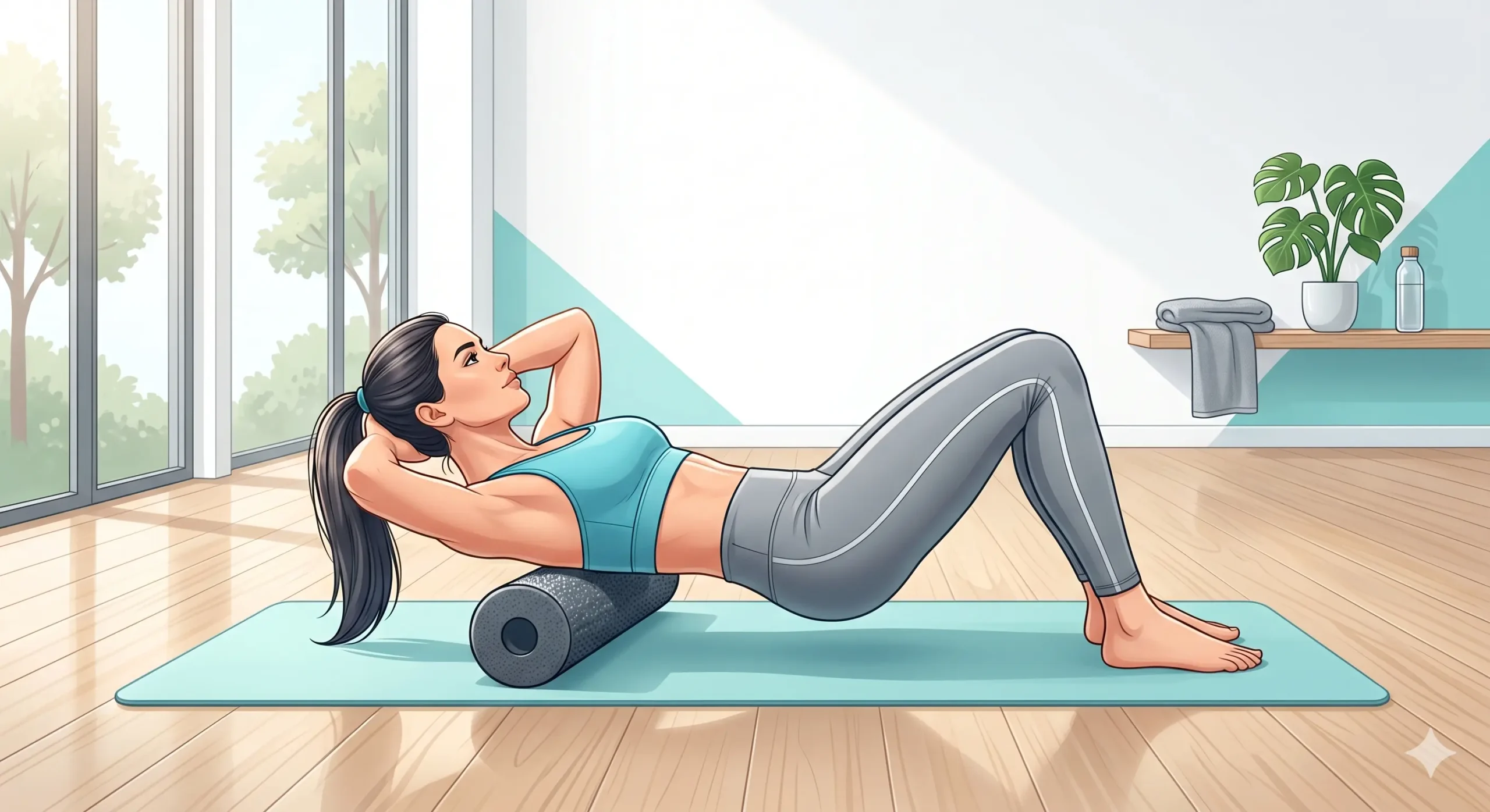 Foam roller en espalda alta