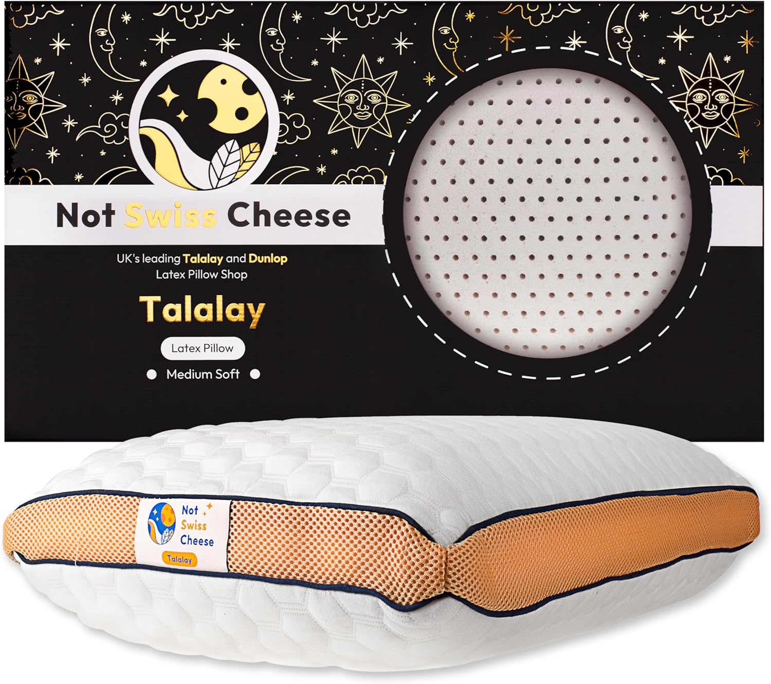 Almohada cervical de látex Talalay natural transpirable