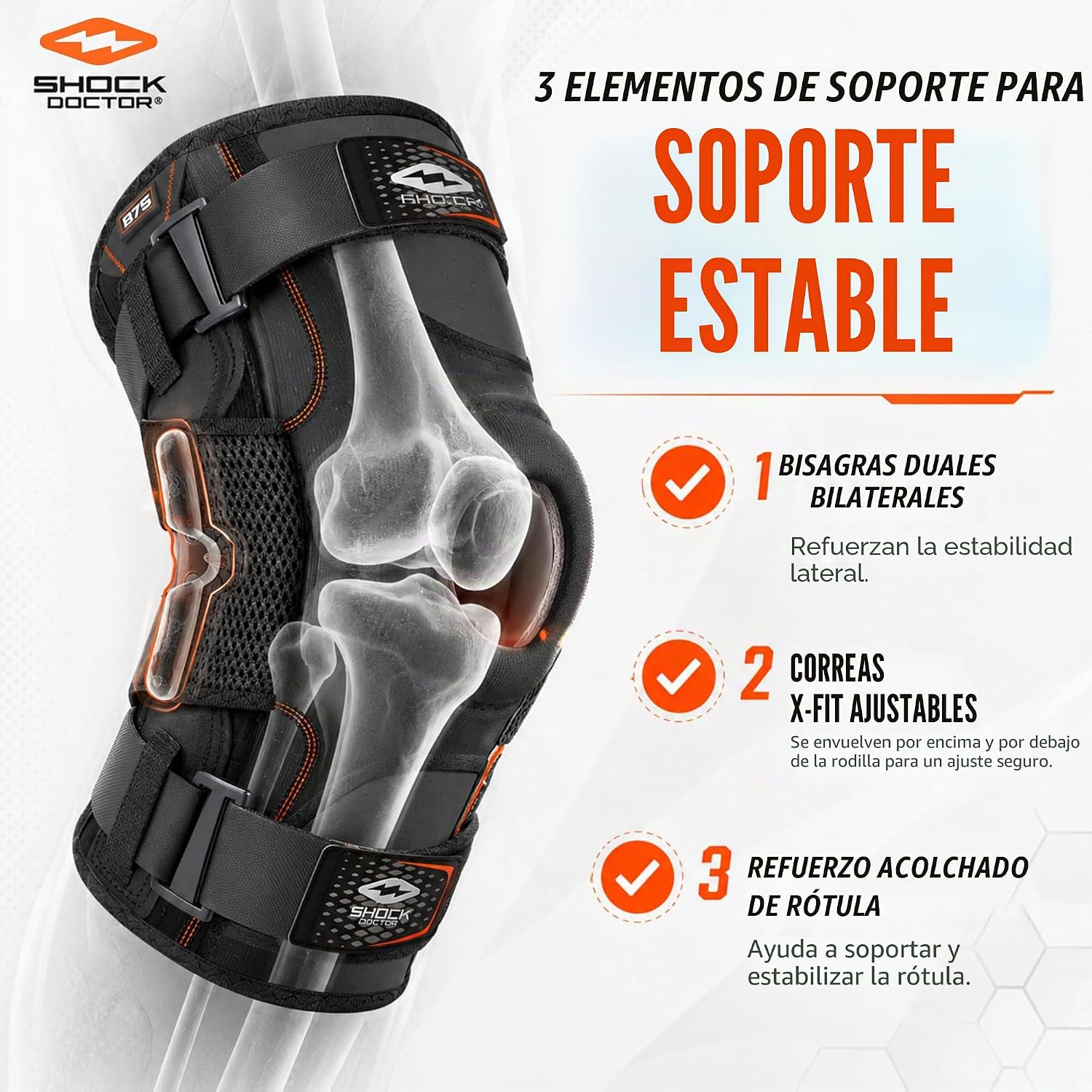 Shock Doctor 875 Ultra soporte lateral de rodilla