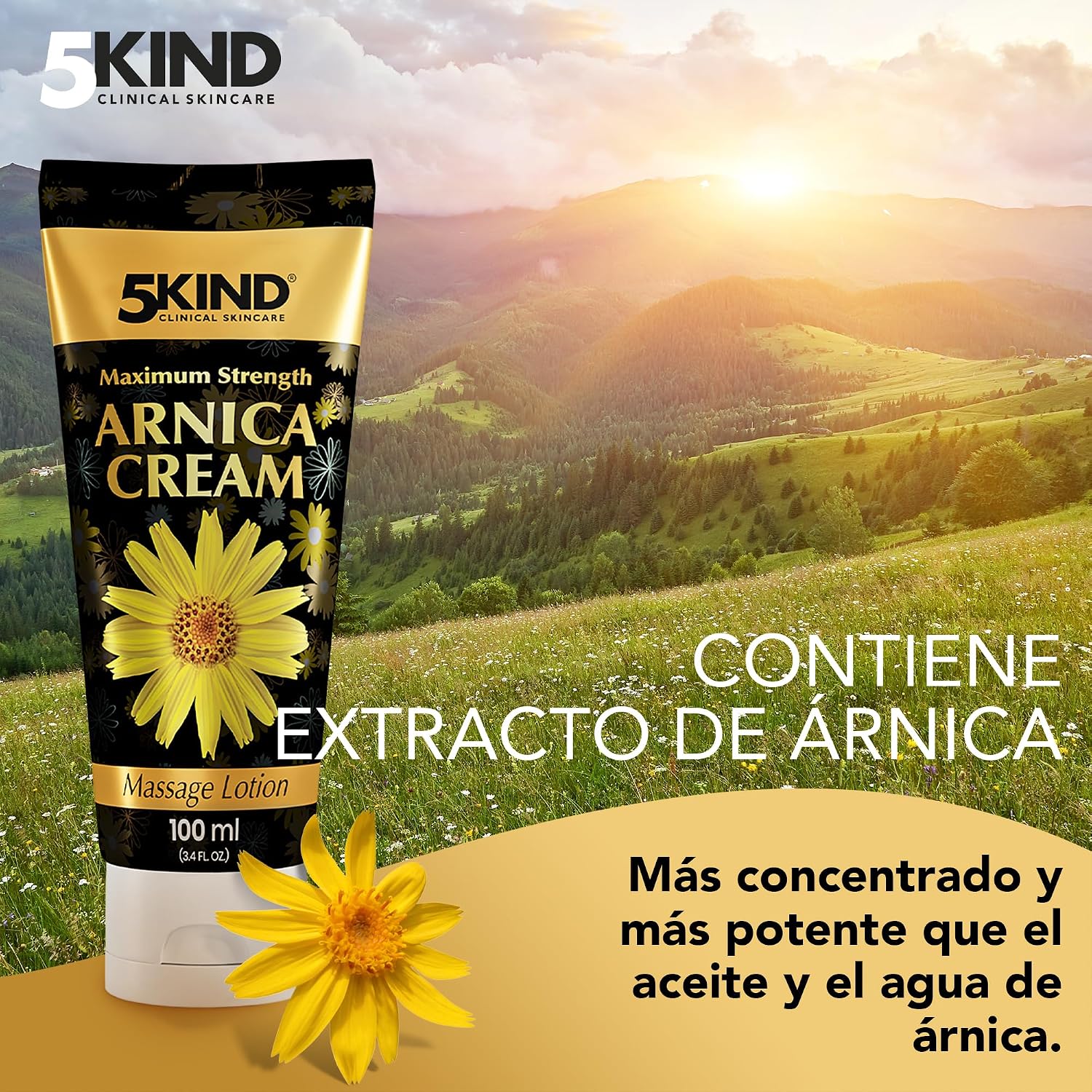 Envase 5Kind Arnica Cream de 100 ml