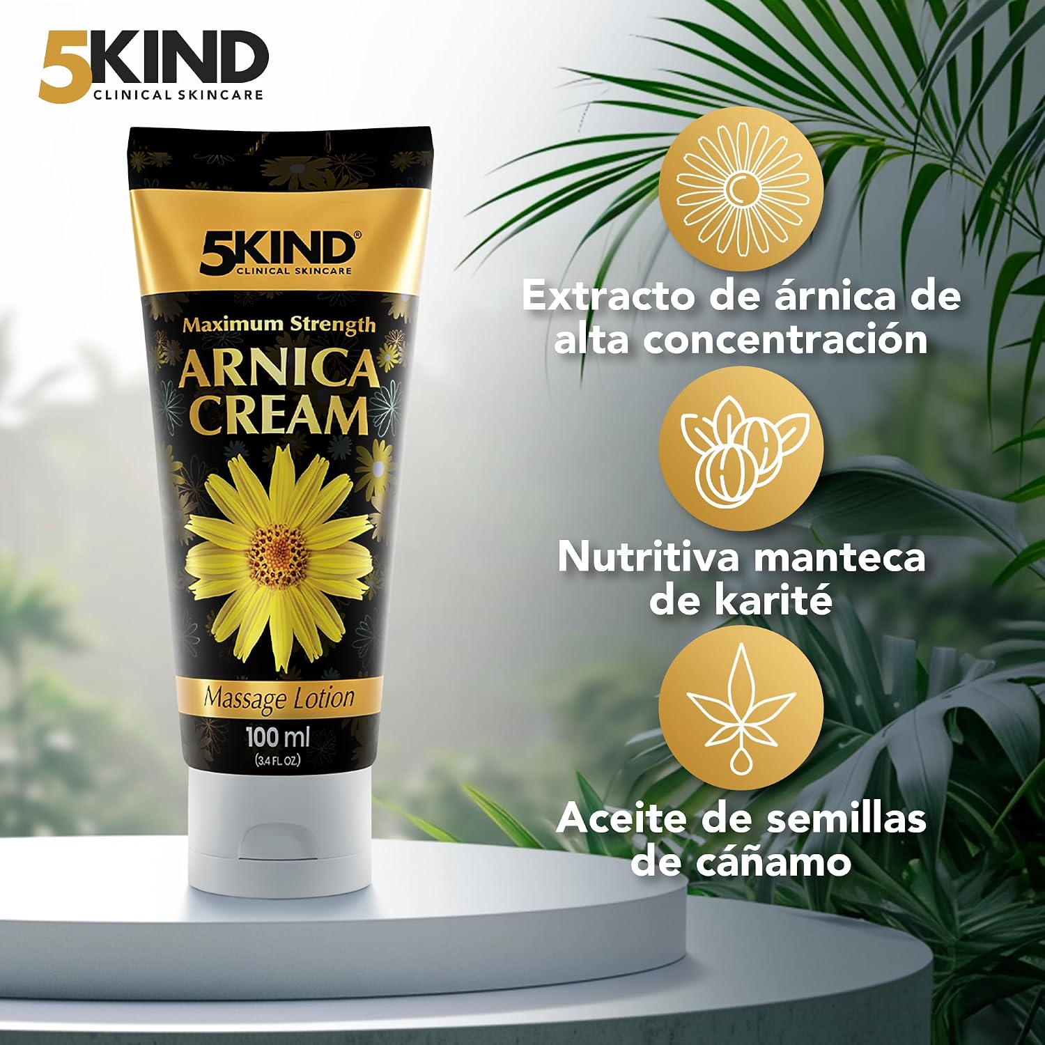 5Kind crema de árnica para masaje muscular