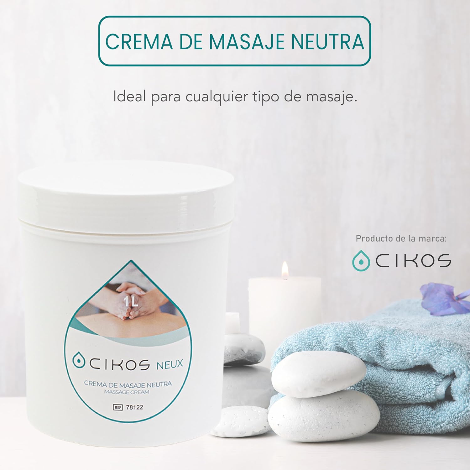 Envase CIKOS NEUX crema de masaje neutra