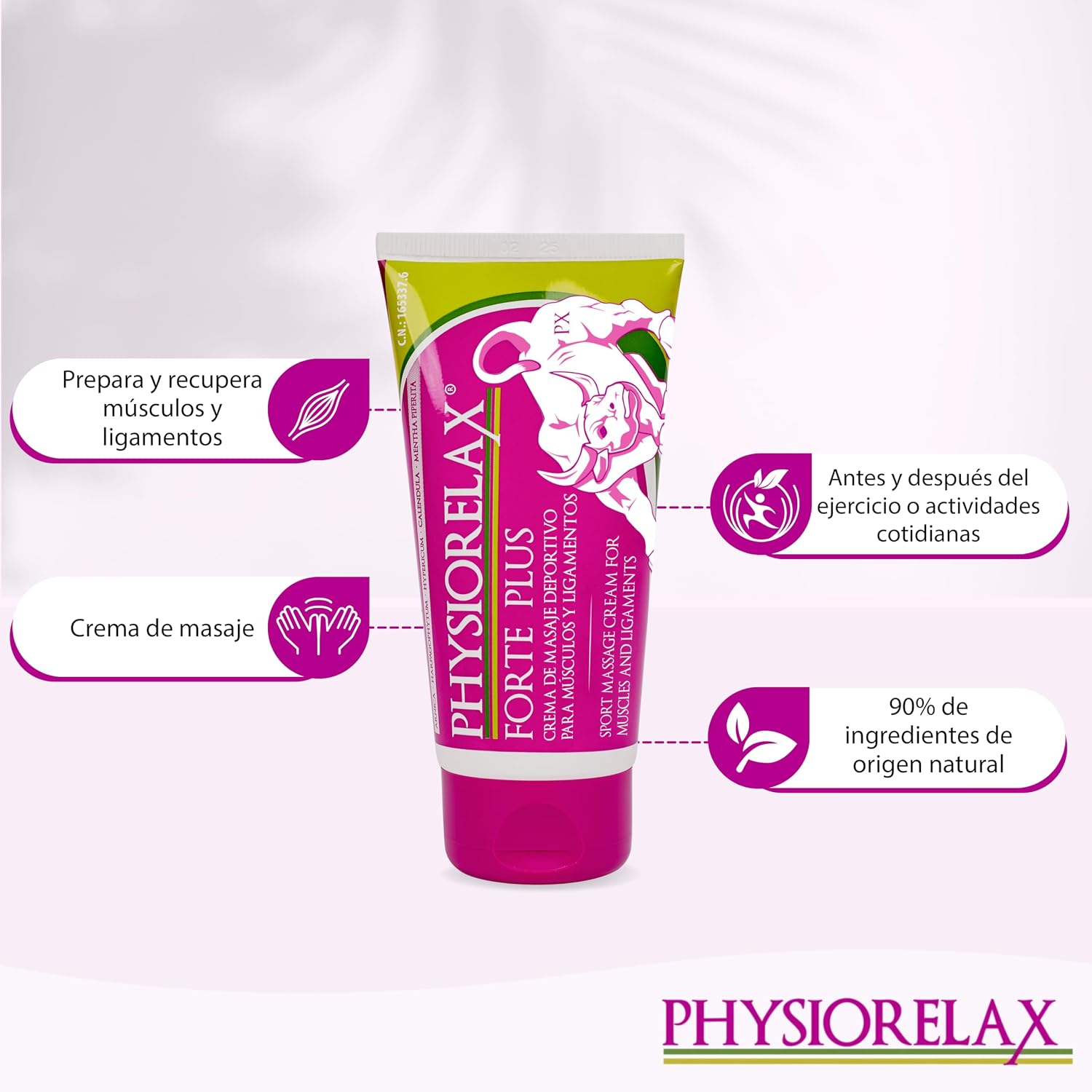 Envase de Physiorelax Forte Plus