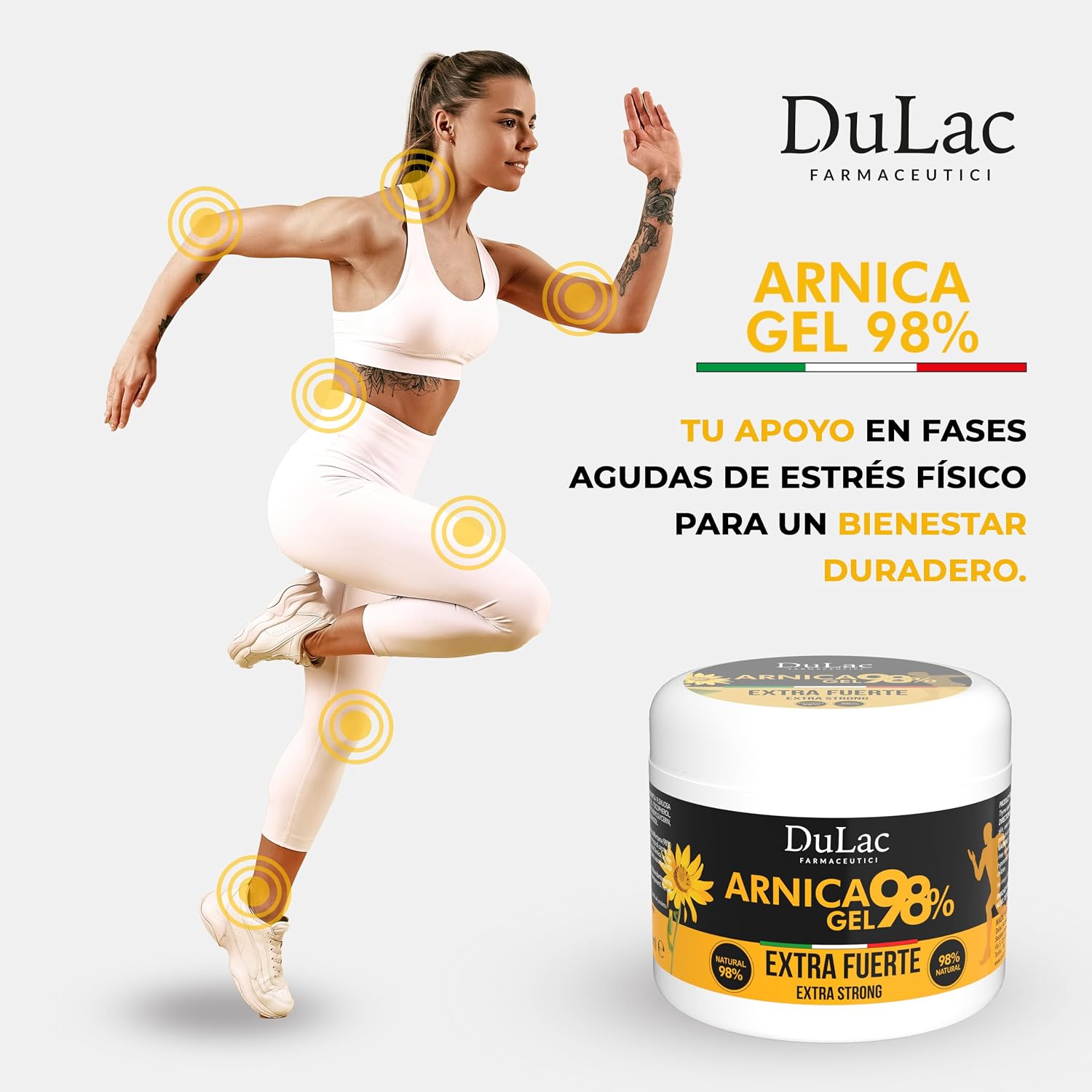 Envase DuLac Arnica Gel 98% formato 500 ml