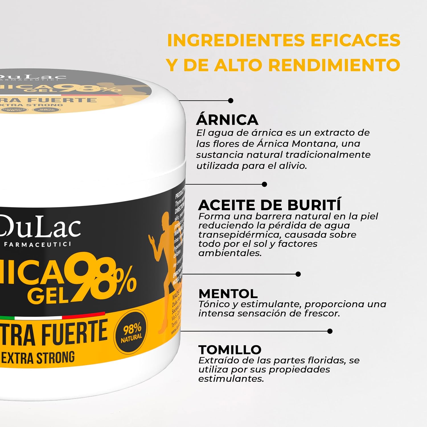 DuLac gel de árnica con efecto refrescante para masaje