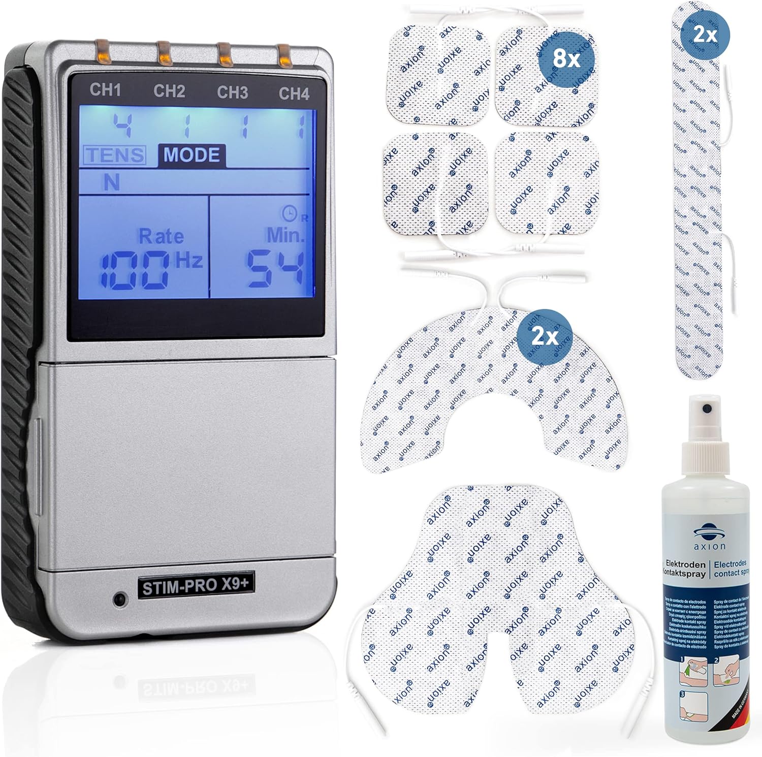 Axion STIM-PRO X9+ electroestimulador muscular de 4 canales