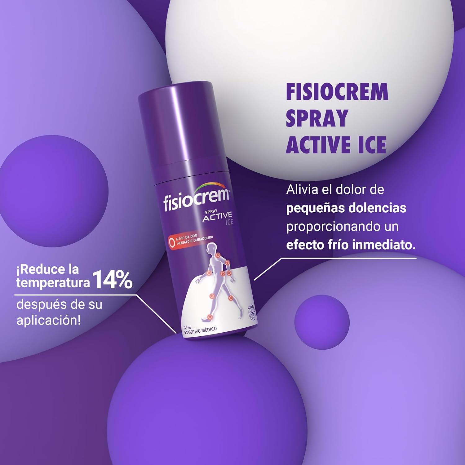 Spray Fisiocrem Active Ice de efecto frío