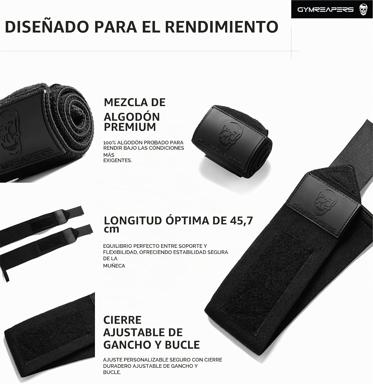 Gymreapers Wrist Wraps 18 pulgadas imagen 3